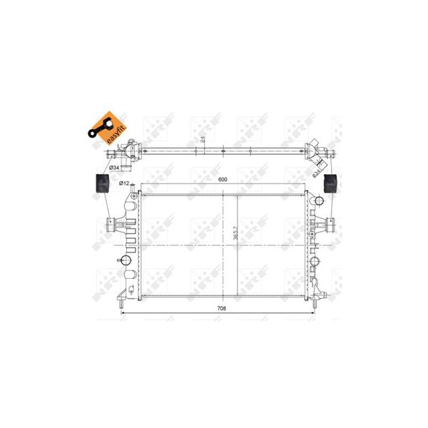 Kylare, motorkylning Nrf 54668 NRF Kylare, motorkylning Nrf 54668 NRF