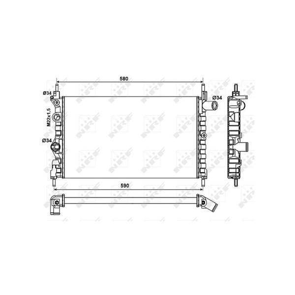 Kylare, motorkylning Nrf 54682 NRF