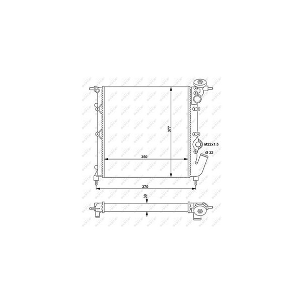 Kylare, motorkylning Nrf 54685 NRF