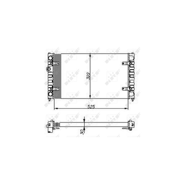Kylare, motorkylning Nrf 54688 NRF