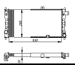 Kylare, motorkylning Nrf 54704 NRF