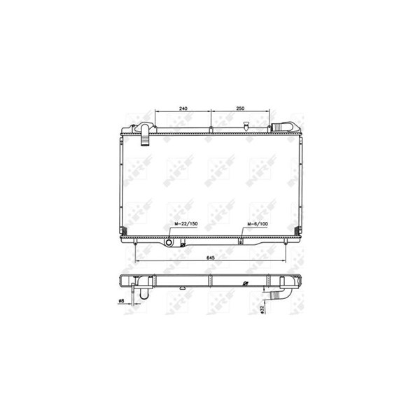 Kylare, motorkylning Nrf 54750 NRF