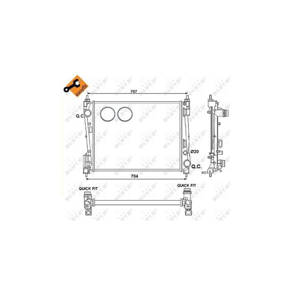 Kylare, motorkylning Nrf 54752 NRF Kylare, motorkylning Nrf 54752 NRF