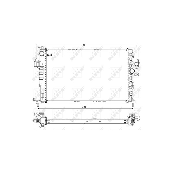 Kylare, motorkylning Nrf 54753 NRF Kylare, motorkylning Nrf 54753 NRF