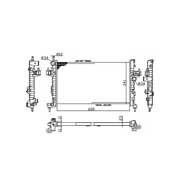 Kylare, motorkylning Nrf 54753A NRF Kylare, motorkylning Nrf 54753A NRF
