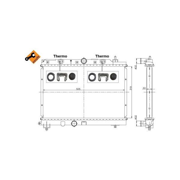 Kylare, motorkylning Nrf 55305 NRF Kylare, motorkylning Nrf 55305 NRF