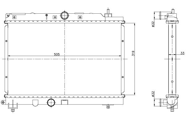 Kylare, motorkylning Nrf 55306 NRF