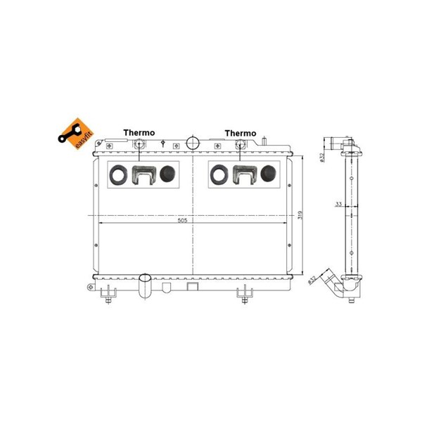 Kylare, motorkylning Nrf 55307 NRF Kylare, motorkylning Nrf 55307 NRF