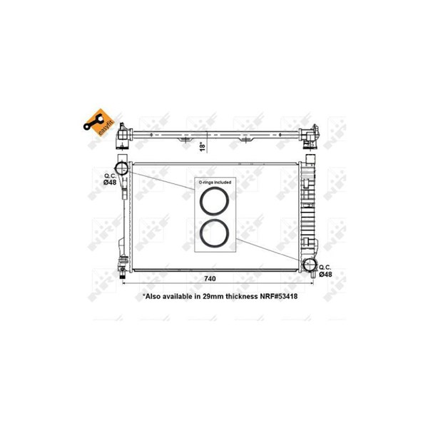 Kylare, motorkylning Nrf 55310 NRF