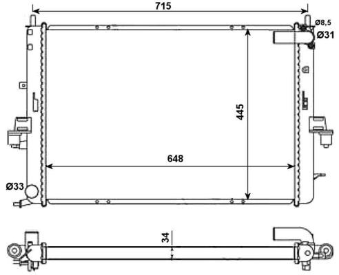 Kylare, motorkylning Nrf 55319 NRF
