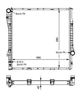 Kylare, motorkylning Nrf 55328 NRF
