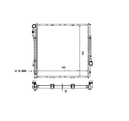 Kylare, motorkylning Nrf 55329 NRF