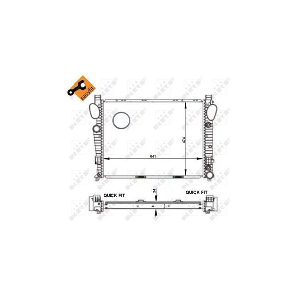 Kylare, motorkylning Nrf 55337 NRF