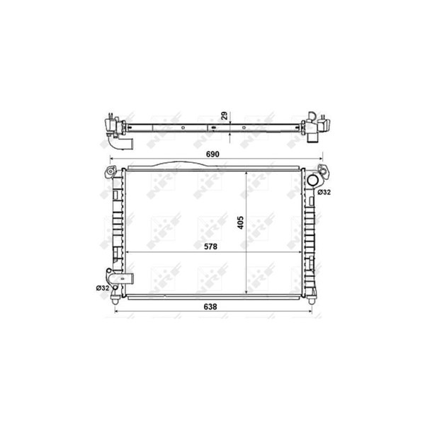 Kylare, motorkylning Nrf 55338 NRF Kylare, motorkylning Nrf 55338 NRF