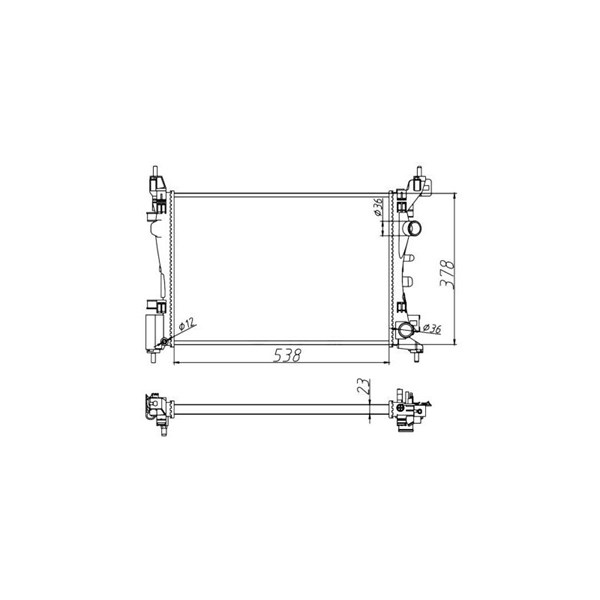 Kylare, motorkylning Nrf 55341A NRF Kylare, motorkylning Nrf 55341A NRF