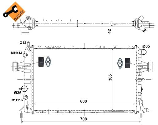 Kylare, motorkylning Nrf 55351 NRF