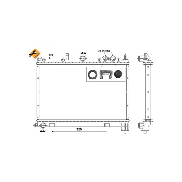 Kylare, motorkylning Nrf 55426 NRF