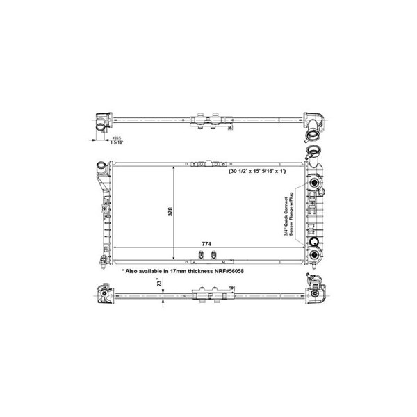 Kylare, motorkylning Nrf 56004 NRF Kylare, motorkylning Nrf 56004 NRF