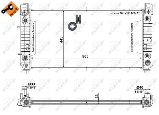 Kylare, motorkylning Nrf 56008 NRF