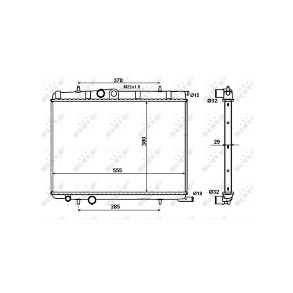 Kylare, motorkylning Nrf 56021 NRF