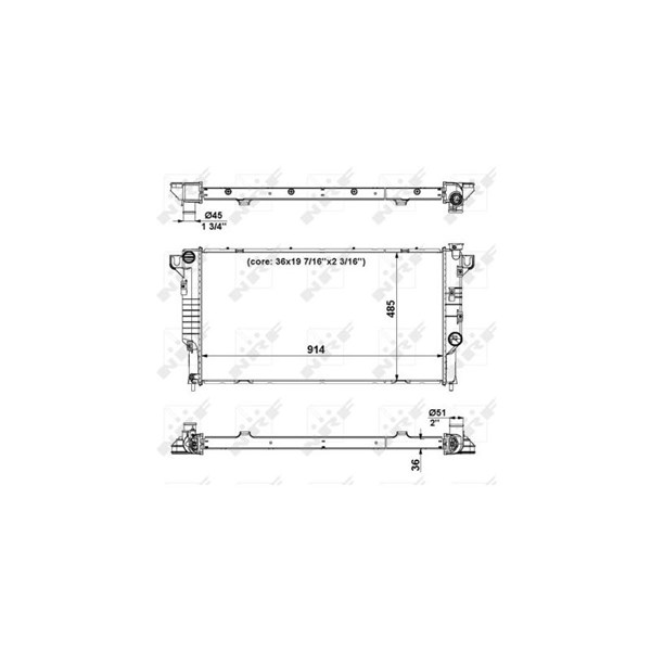 Kylare, motorkylning Nrf 56024 NRF