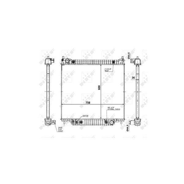 Kylare, motorkylning Nrf 56026 NRF