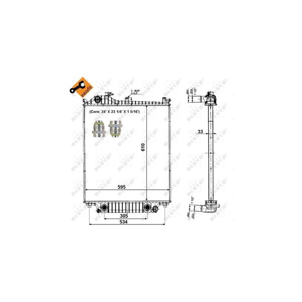 Kylare, motorkylning Nrf 56032 NRF Kylare, motorkylning Nrf 56032 NRF