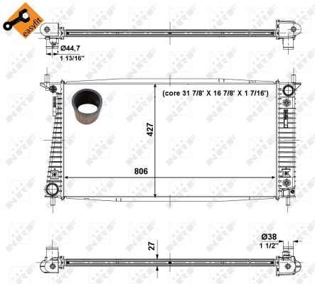 Kylare, motorkylning Nrf 56036 NRF