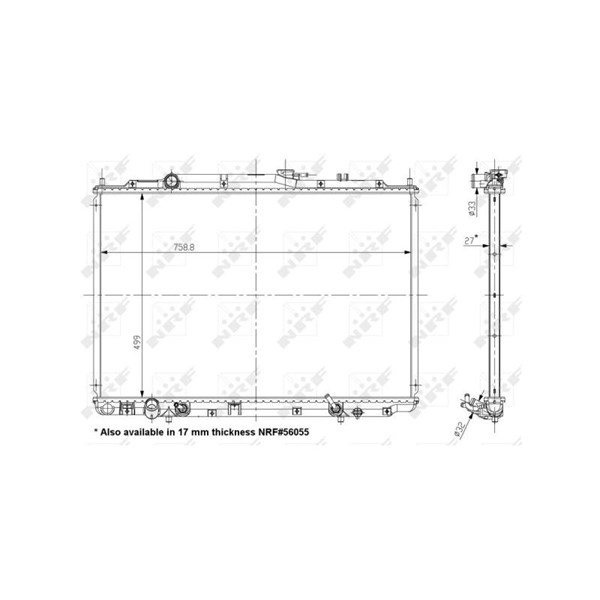 Kylare, motorkylning Nrf 56053 NRF Kylare, motorkylning Nrf 56053 NRF