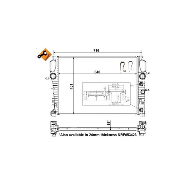 Kylare, motorkylning Nrf 56076 NRF Kylare, motorkylning Nrf 56076 NRF