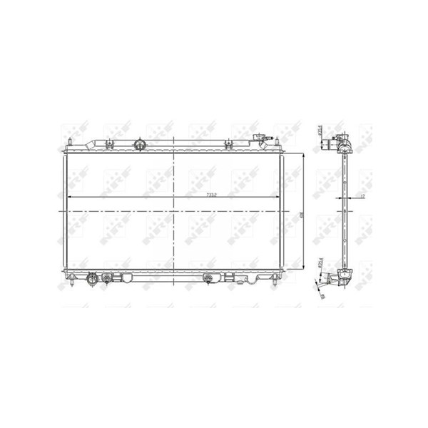 Kylare, motorkylning Nrf 56080 NRF