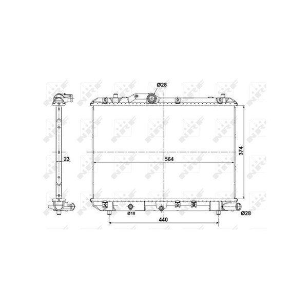 Kylare, motorkylning Nrf 56101 NRF