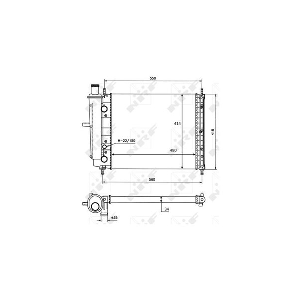 Kylare, motorkylning Nrf 58015 NRF