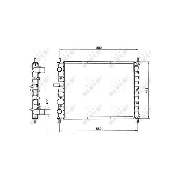 Kylare, motorkylning Nrf 58017 NRF Kylare, motorkylning Nrf 58017 NRF