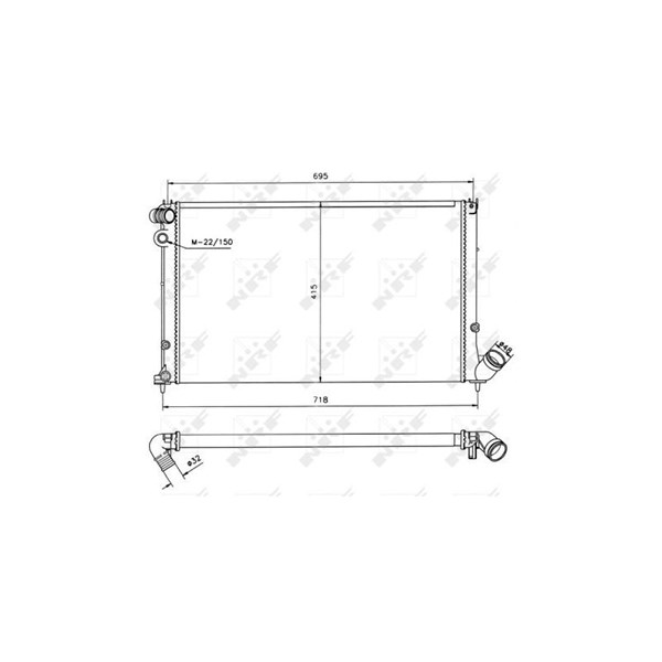 Kylare, motorkylning Nrf 58019 NRF