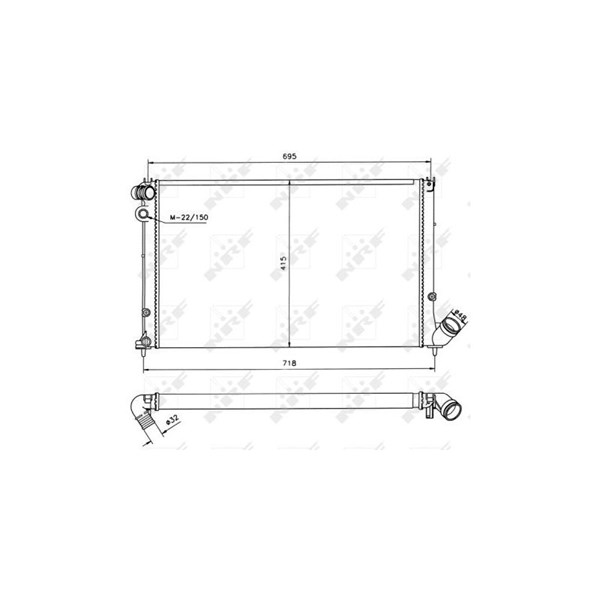 Kylare, motorkylning Nrf 58022 NRF