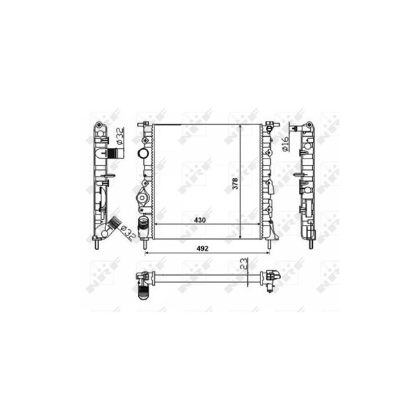 Kylare, motorkylning Nrf 58023 NRF Kylare, motorkylning Nrf 58023 NRF