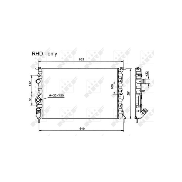 Kylare, motorkylning Nrf 58025 NRF Kylare, motorkylning Nrf 58025 NRF