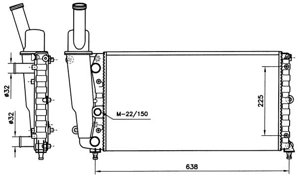 Kylare, motorkylning Nrf 58056 NRF