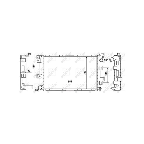 Kylare, motorkylning Nrf 58061 NRF