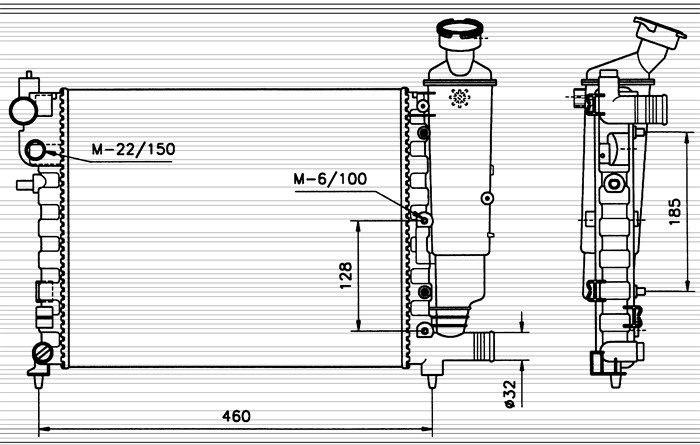 Kylare, motorkylning Nrf 58067 NRF