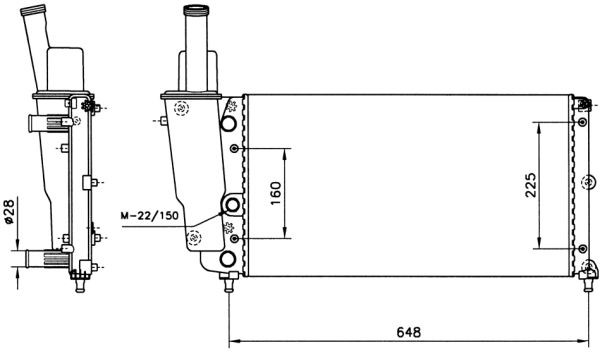Kylare, motorkylning Nrf 58072 NRF