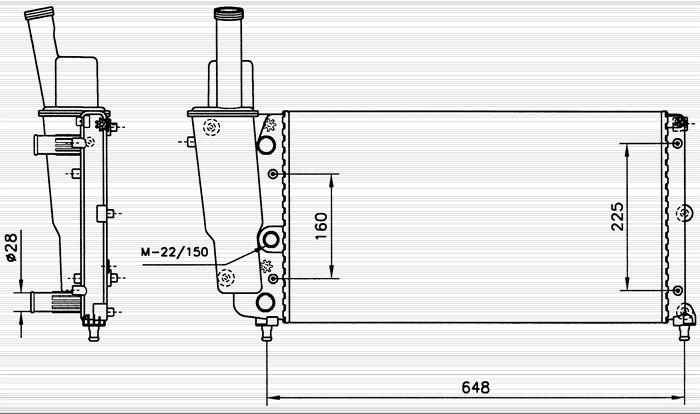 Kylare, motorkylning Nrf 58072 NRF
