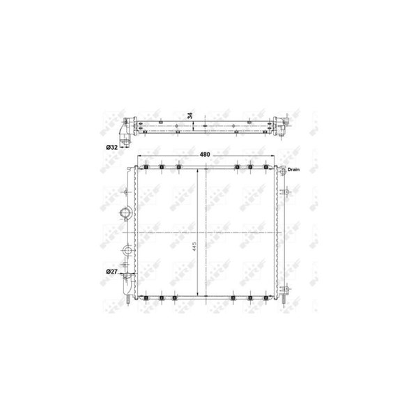 Kylare, motorkylning Nrf 58075 NRF Kylare, motorkylning Nrf 58075 NRF
