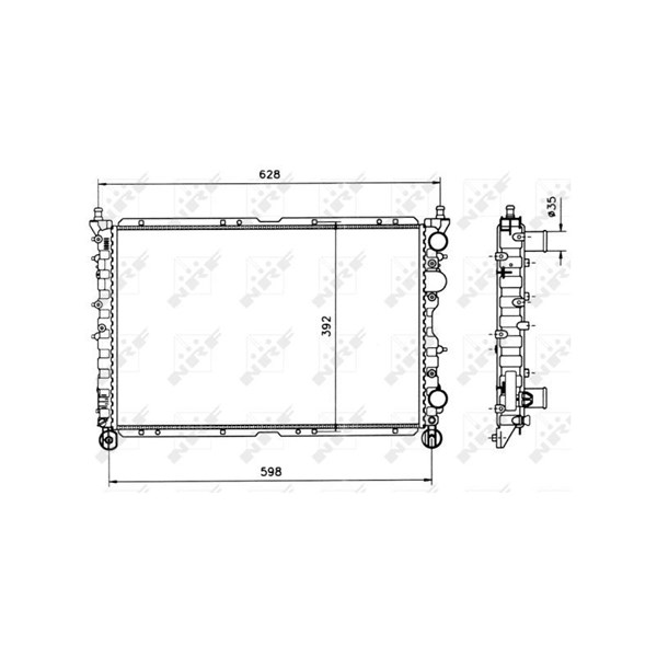 Kylare, motorkylning Nrf 58085 NRF Kylare, motorkylning Nrf 58085 NRF