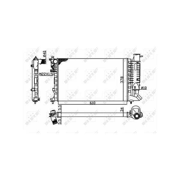 Kylare, motorkylning Nrf 58092 NRF Kylare, motorkylning Nrf 58092 NRF