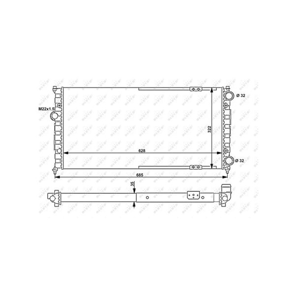 Kylare, motorkylning Nrf 58095 NRF Kylare, motorkylning Nrf 58095 NRF