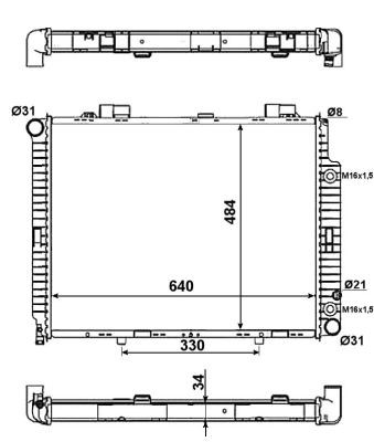 Kylare, motorkylning Nrf 58100 NRF