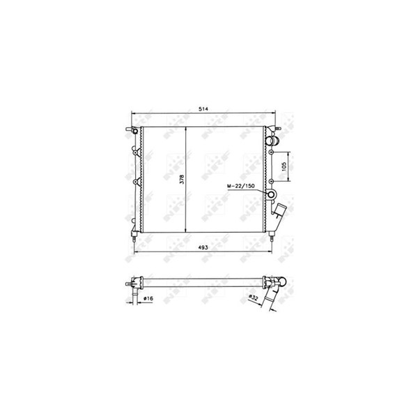Kylare, motorkylning Nrf 58105 NRF Kylare, motorkylning Nrf 58105 NRF