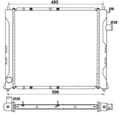 Kylare, motorkylning Nrf 58107 NRF